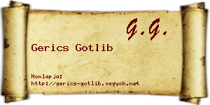 Gerics Gotlib névjegykártya